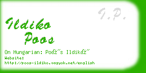 ildiko poos business card